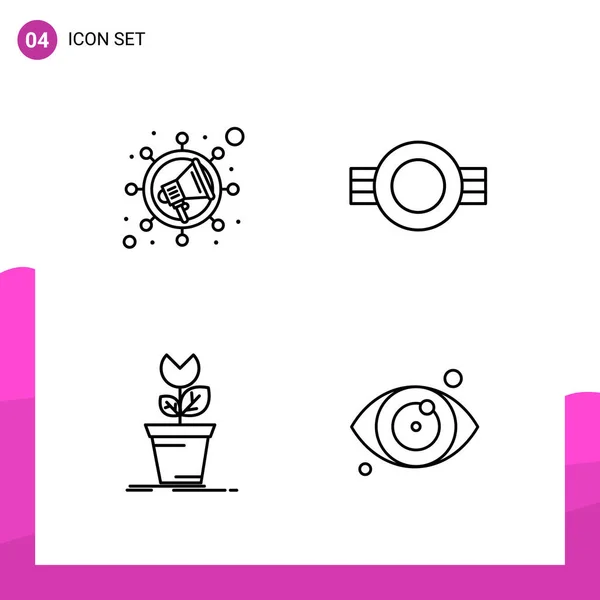 Conjunto Iconos Creativos Universales Simplemente Vector Ilustraciones Para Aplicaciones Web — Vector de stock