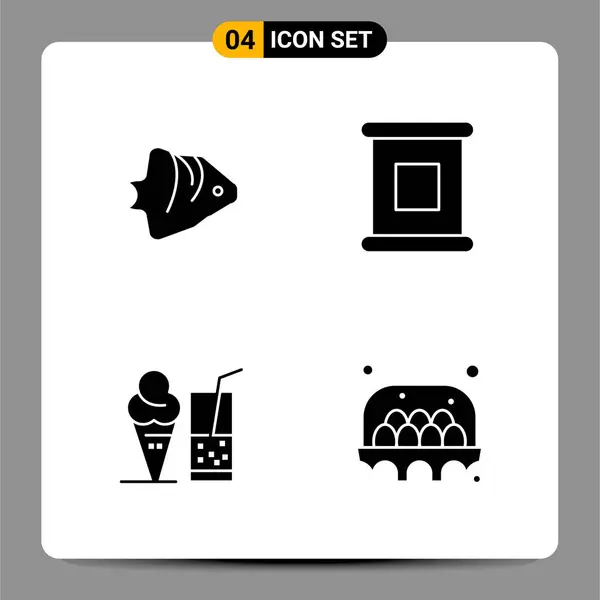 Conjunto Iconos Creativos Universales Simplemente Vector Ilustraciones Para Aplicaciones Web — Archivo Imágenes Vectoriales