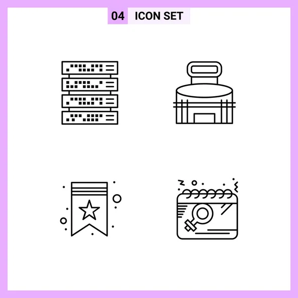 Set Universal Creative Icons Simply Vector Illustrations Web Mobile Apps — Stock Vector