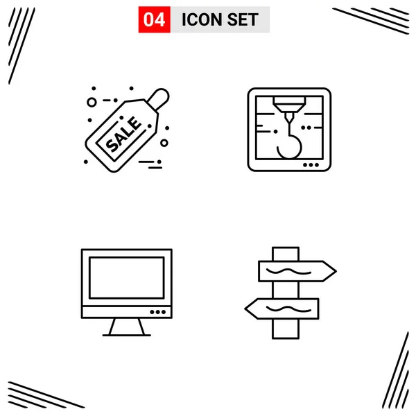 Conjunto Iconos Creativos Universales Simplemente Vector Ilustraciones Para Aplicaciones Web — Vector de stock