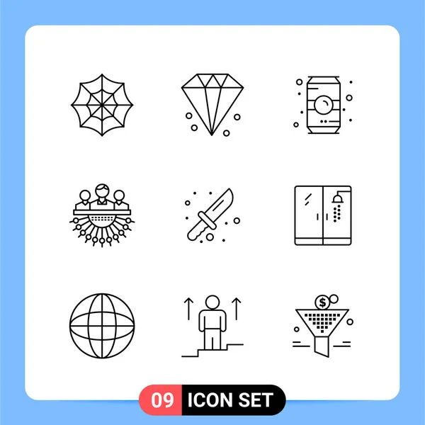 Conjunto Iconos Creativos Universales Simplemente Vector Ilustraciones Para Aplicaciones Web — Vector de stock