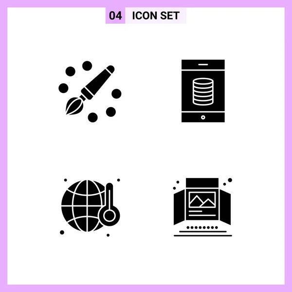 Conjunto Iconos Creativos Universales Simplemente Vector Ilustraciones Para Aplicaciones Web — Vector de stock