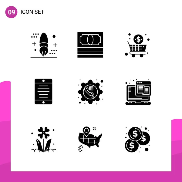 Conjunto Iconos Creativos Universales Simplemente Vector Ilustraciones Para Aplicaciones Web — Vector de stock