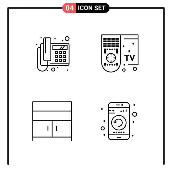 Set Universele Creatieve Iconen Eenvoudig Vectorafbeeldingen Voor Web Mobiele Apps — Stockvector