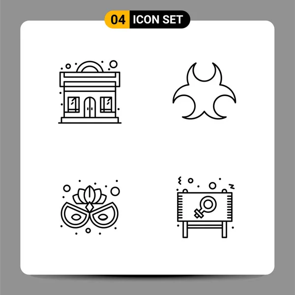 Conjunto Iconos Creativos Universales Simplemente Vector Ilustraciones Para Aplicaciones Web — Archivo Imágenes Vectoriales