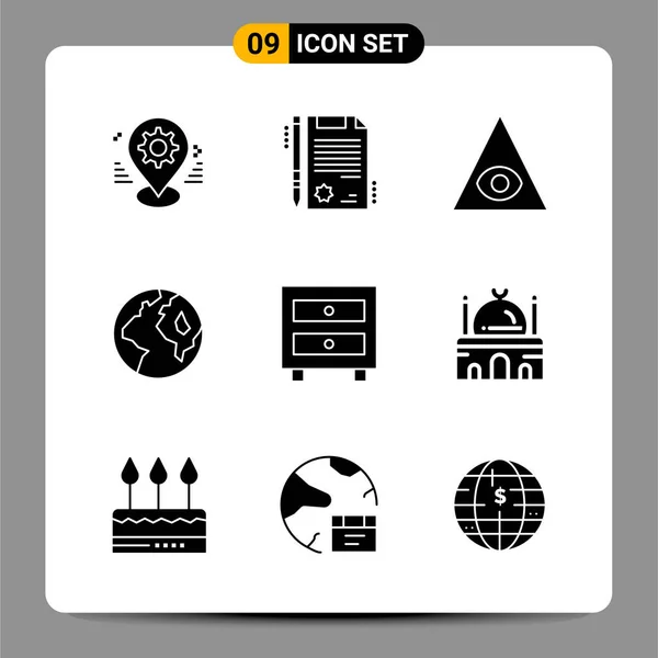 Conjunto Iconos Creativos Universales Simplemente Vector Ilustraciones Para Aplicaciones Web — Vector de stock