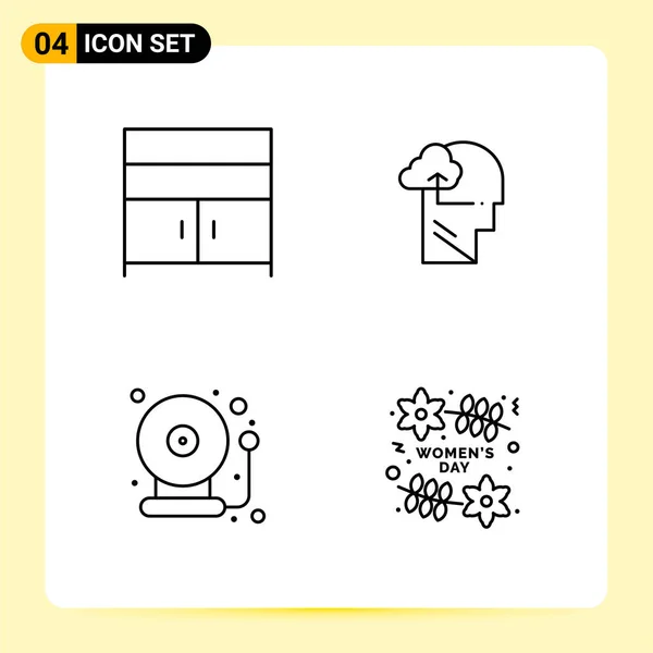 Set Universal Creative Icons Vector Illustration — Stock Vector