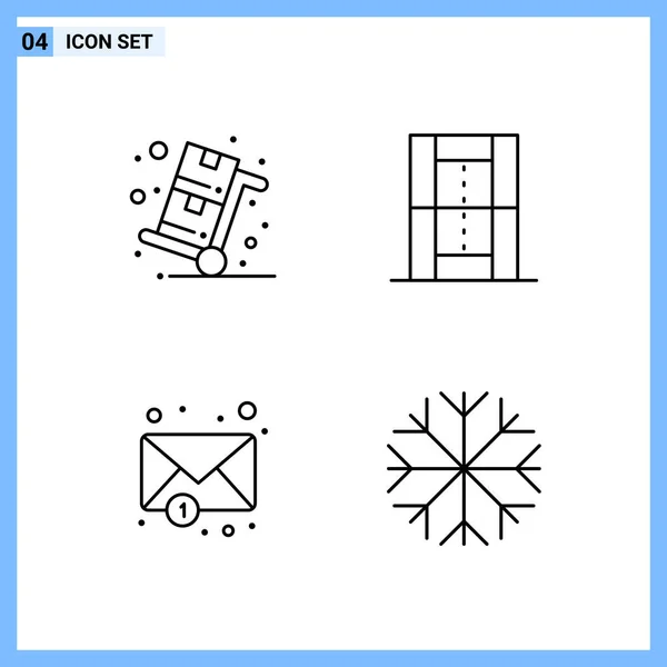 Set Universeller Kreativer Symbole Einfach Vektorillustrationen Für Web Und Mobile — Stockvektor