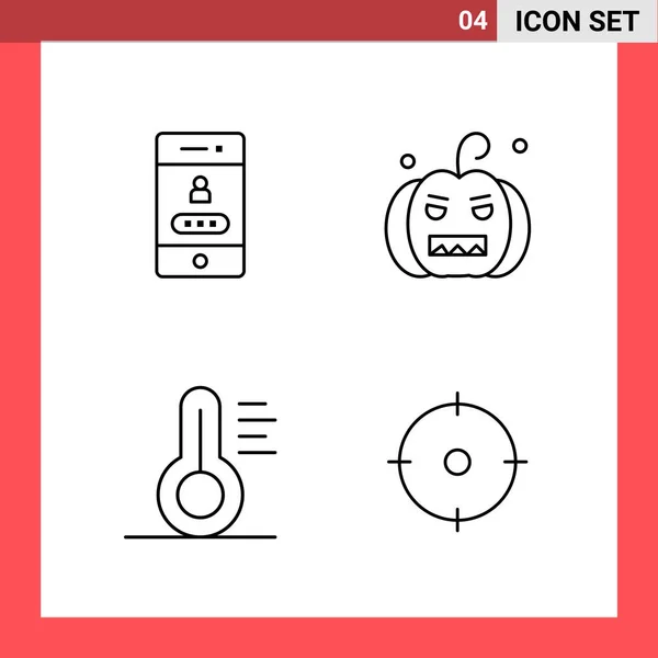 Conjunto Iconos Creativos Universales Simplemente Vector Ilustraciones Para Aplicaciones Web — Vector de stock