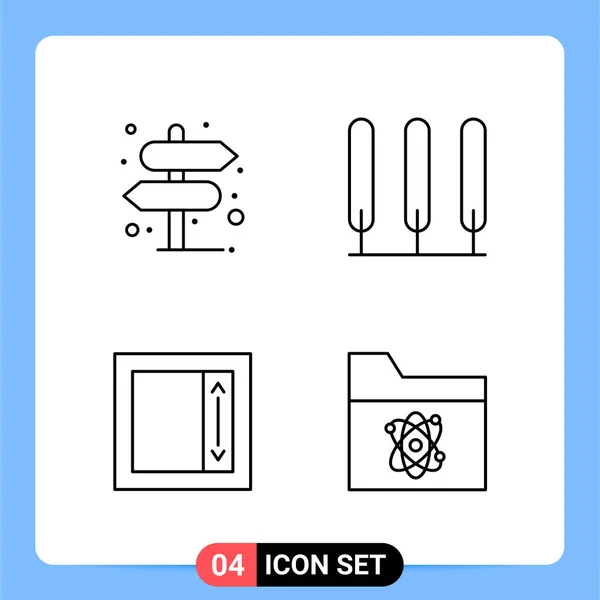 Conjunto Iconos Creativos Universales Simplemente Vector Ilustraciones Para Aplicaciones Web — Vector de stock