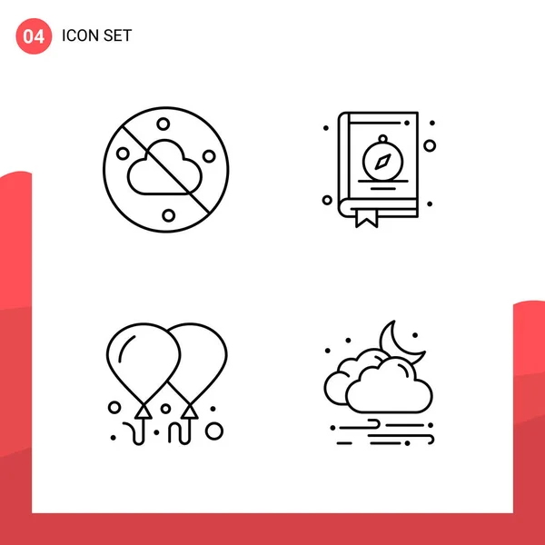 Set Universal Creative Icons Simply Vector Illustrations Web Mobile Apps — Stock Vector