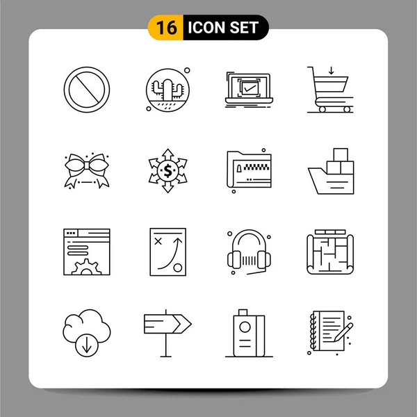 Set Universal Creative Icons Simply Vector Illustrations Web Mobile Apps — Stock Vector