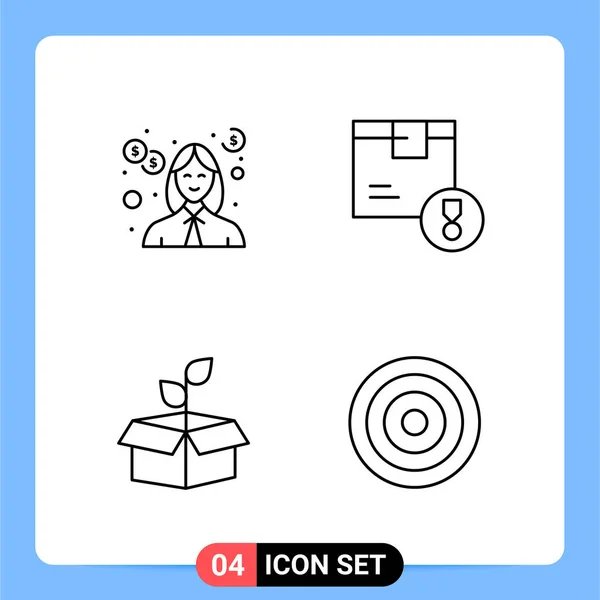 Conjunto Iconos Creativos Universales Simplemente Vector Ilustraciones Para Aplicaciones Web — Vector de stock