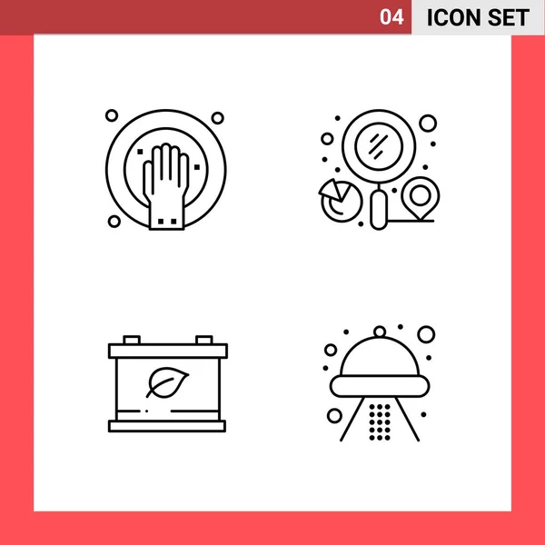 Conjunto Iconos Creativos Universales Simplemente Vector Ilustraciones Para Aplicaciones Web — Archivo Imágenes Vectoriales