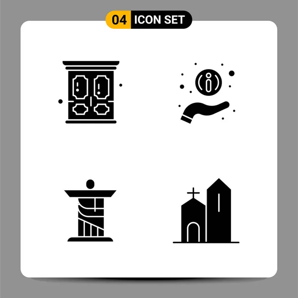 Conjunto Iconos Creativos Universales Simplemente Vector Ilustraciones Para Aplicaciones Web — Archivo Imágenes Vectoriales