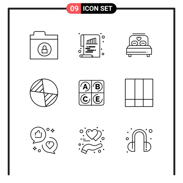 Conjunto Iconos Creativos Universales Simplemente Vector Ilustraciones Para Aplicaciones Web — Vector de stock