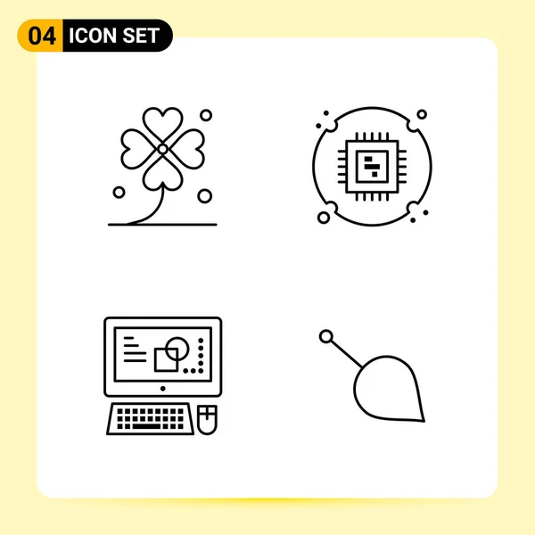 Conjunto Iconos Creativos Universales Simplemente Vector Ilustraciones Para Aplicaciones Web — Vector de stock