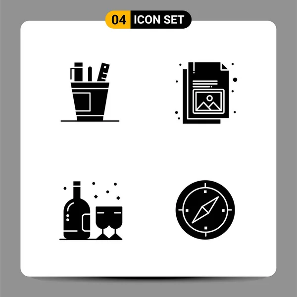 Conjunto Iconos Creativos Universales Simplemente Vector Ilustraciones Para Aplicaciones Web — Vector de stock