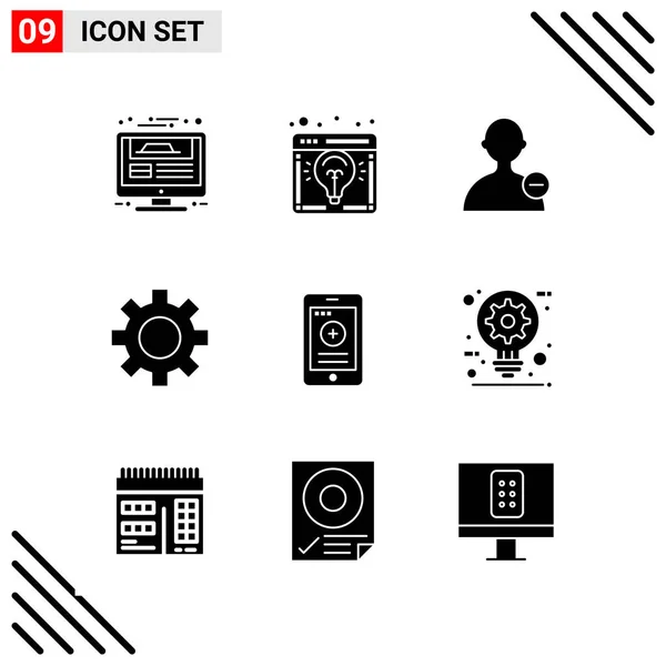 Conjunto Iconos Creativos Universales Simplemente Vector Ilustraciones Para Aplicaciones Web — Vector de stock