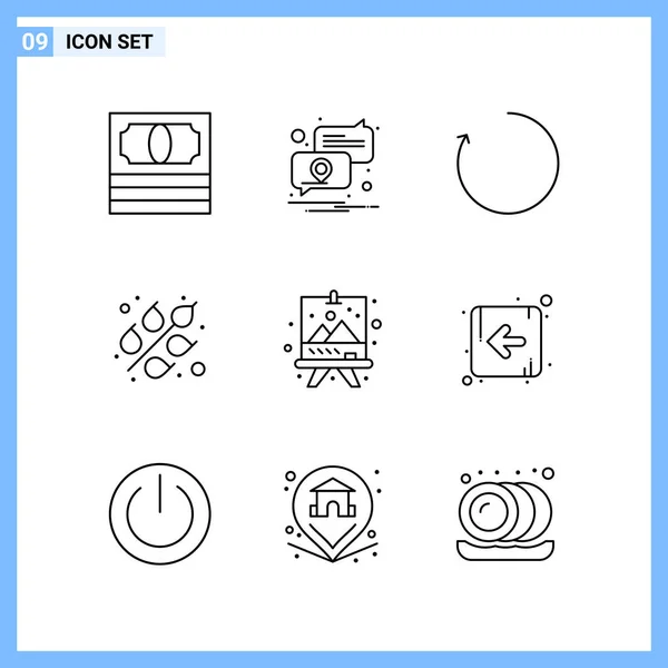 Set Universal Creative Icons Simply Vector Illustrations Web Mobile Apps — Stock Vector