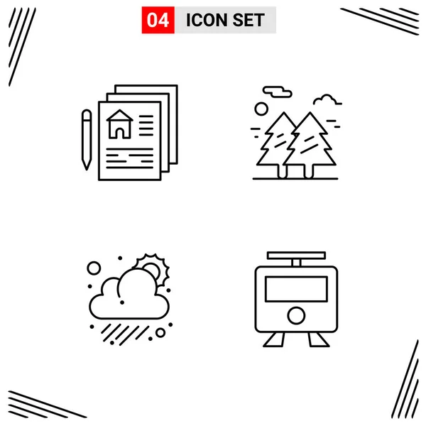 Conjunto Iconos Creativos Universales Simplemente Vector Ilustraciones Para Aplicaciones Web — Vector de stock