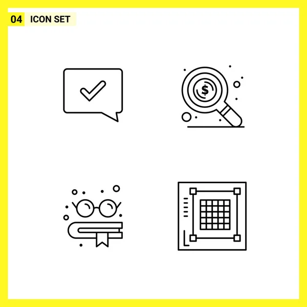 Set Universeller Kreativer Symbole Einfach Vektorillustrationen Für Web Und Mobile — Stockvektor