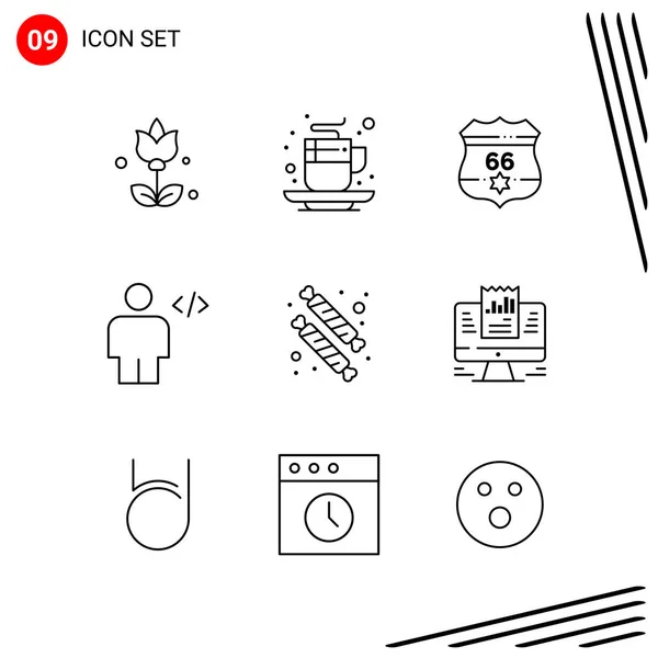 Conjunto Iconos Creativos Universales Simplemente Vector Ilustraciones Para Aplicaciones Web — Vector de stock