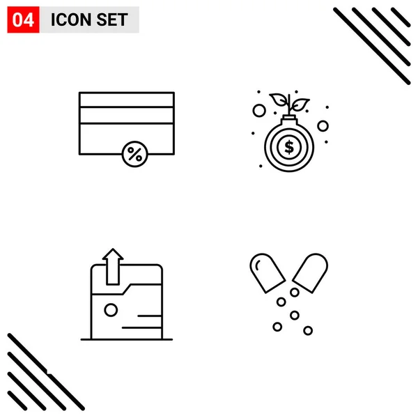 Conjunto Iconos Creativos Universales Simplemente Vector Ilustraciones Para Aplicaciones Web — Vector de stock