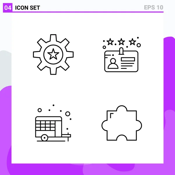 Conjunto Iconos Creativos Universales Simplemente Vector Ilustraciones Para Aplicaciones Web — Archivo Imágenes Vectoriales