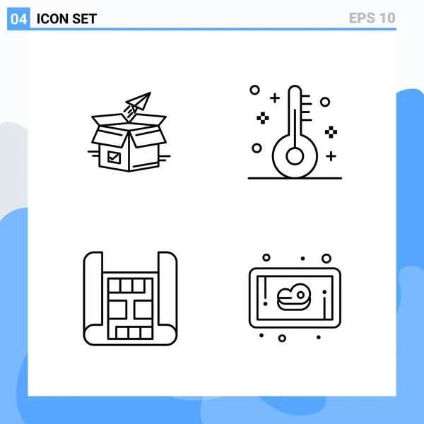 Conjunto Iconos Creativos Universales Simplemente Vector Ilustraciones Para Aplicaciones Web — Vector de stock