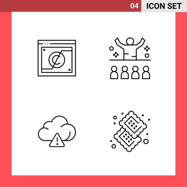 Set Universal Creative Icons Simply Vector Illustrations Web Mobile Apps — Stock Vector