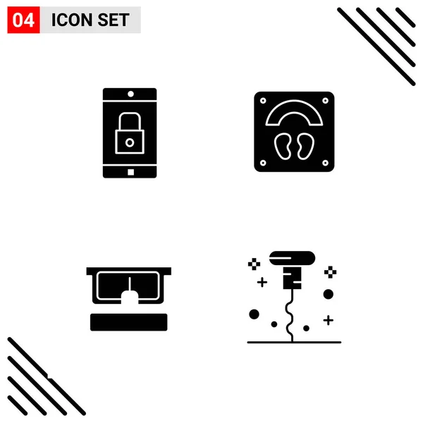 Conjunto Iconos Creativos Universales Simplemente Vector Ilustraciones Para Aplicaciones Web — Vector de stock