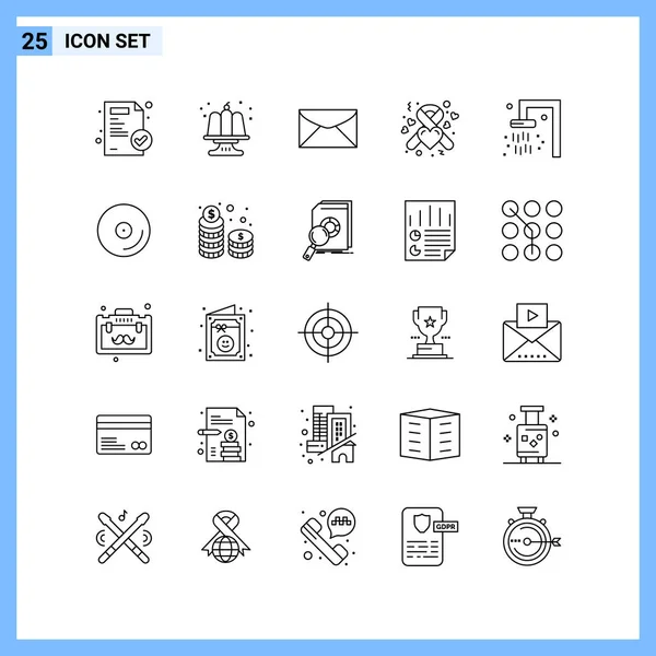 Conjunto Iconos Creativos Universales Simplemente Vector Ilustraciones Para Aplicaciones Web — Archivo Imágenes Vectoriales