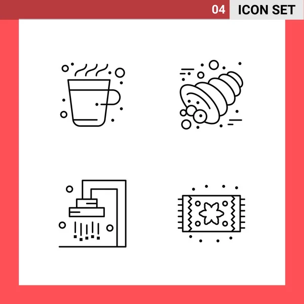 Conjunto Iconos Creativos Universales Simplemente Vector Ilustraciones Para Aplicaciones Web — Archivo Imágenes Vectoriales