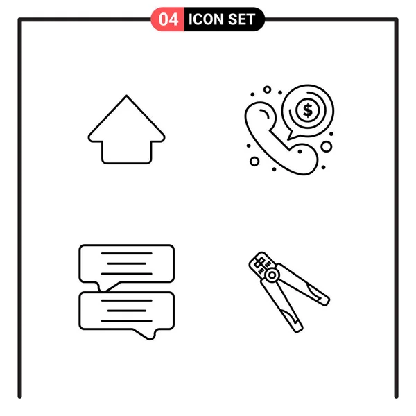 Conjunto Iconos Creativos Universales Simplemente Vector Ilustraciones Para Aplicaciones Web — Archivo Imágenes Vectoriales