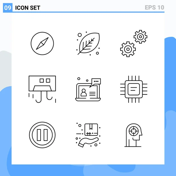 Set Universal Creative Icons Simply Vector Illustrations Web Mobile Apps — Stock Vector