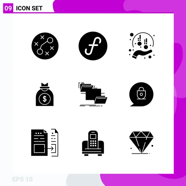 Set de 25 iconos de negocio universales Vector — Vector de stock