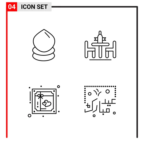 Ensemble Icônes Créatives Universelles Simplement Vectorielles Illustrations Pour Applications Projets — Image vectorielle