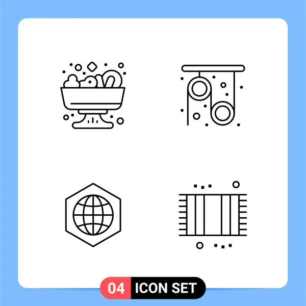 Conjunto Iconos Creativos Universales Simplemente Vector Ilustraciones Para Aplicaciones Web — Vector de stock