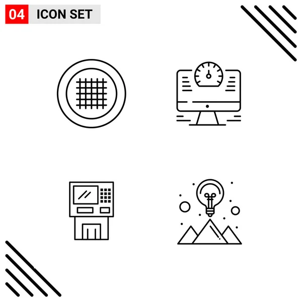 Set Dari Ikon Kreatif Universal Cukup Ilustrasi Vektor Untuk Aplikasi - Stok Vektor