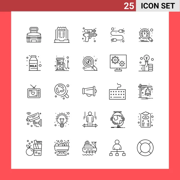 Set of 25 Universal Business Icons Vector — Stock Vector