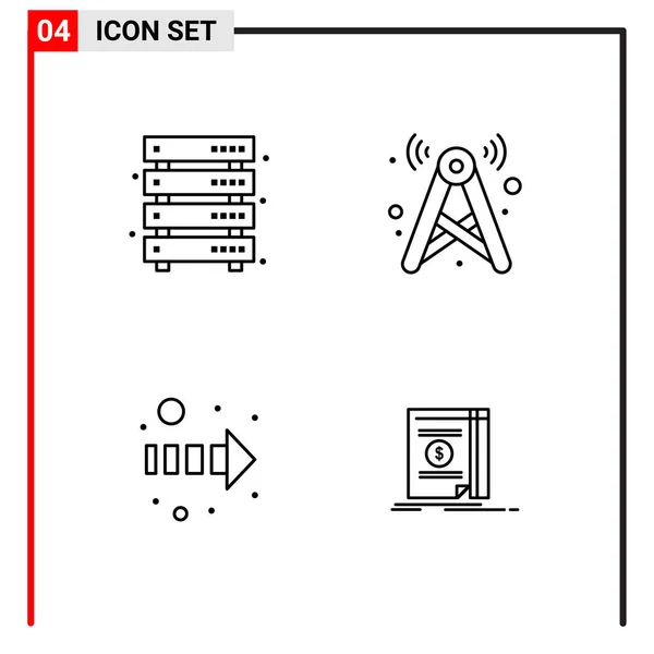 Set Universeller Kreativer Symbole Einfach Vektorillustrationen Für Web Und Mobile — Stockvektor