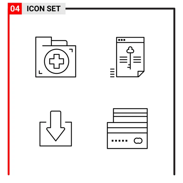 Set Universal Creative Icons Simply Vector Illustrations Web Mobile Apps — Stock Vector