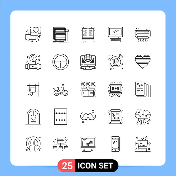 Set Universal Creative Icons Simply Vector Illustrations Web Mobile Apps — Stock Vector