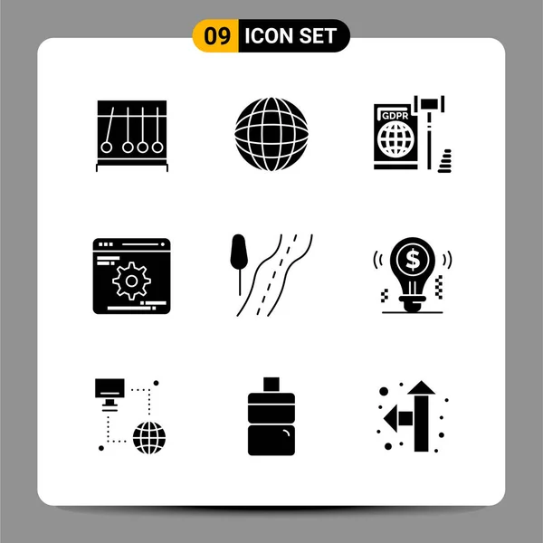 Conjunto Iconos Creativos Universales Simplemente Vector Ilustraciones Para Aplicaciones Web — Vector de stock