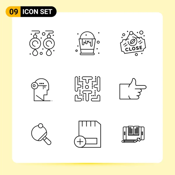 Set Universal Creative Icons Simply Vector Illustrations Web Mobile Apps — Stock Vector