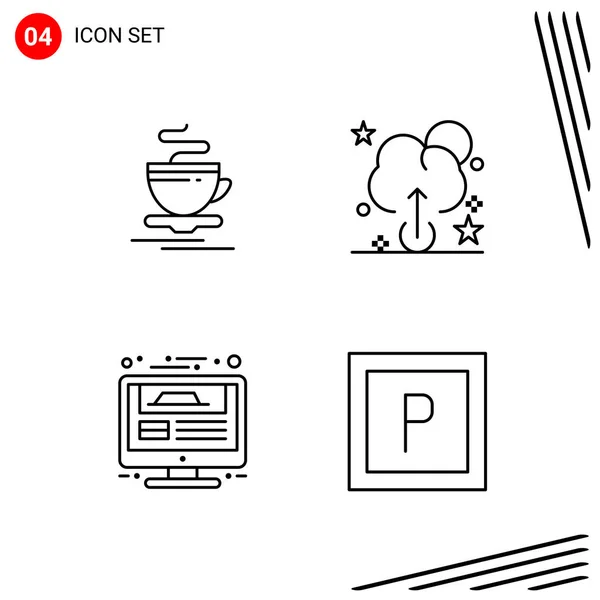 Set Universal Creative Icons Simply Vector Illustrations Web Mobile Apps — Stock Vector