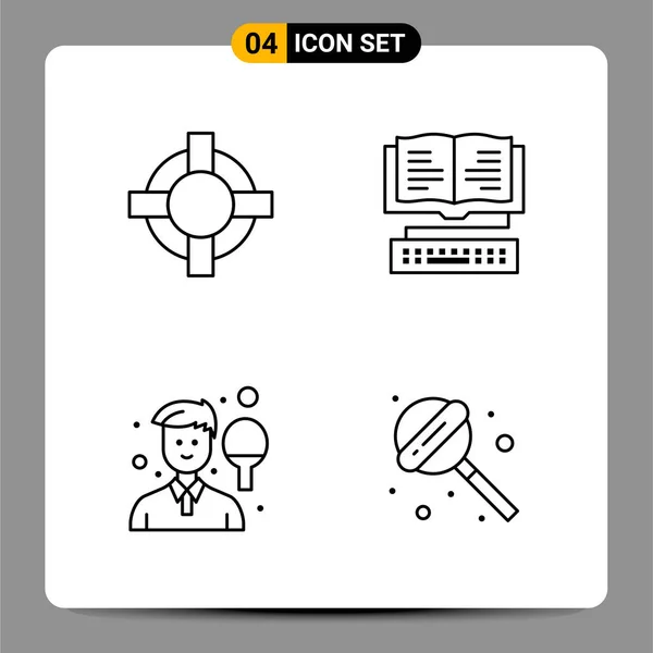 Set Dari Ikon Kreatif Universal Cukup Ilustrasi Vektor Untuk Aplikasi - Stok Vektor