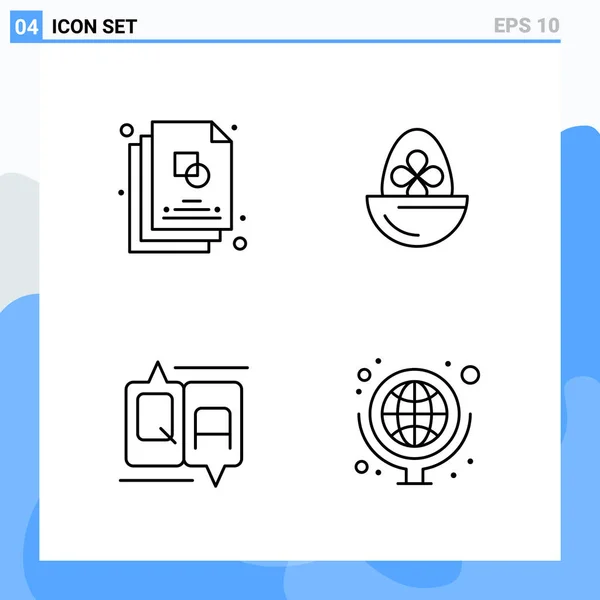 Set Universal Creative Icons Simply Vector Illustrations Web Mobile Apps — Stock Vector