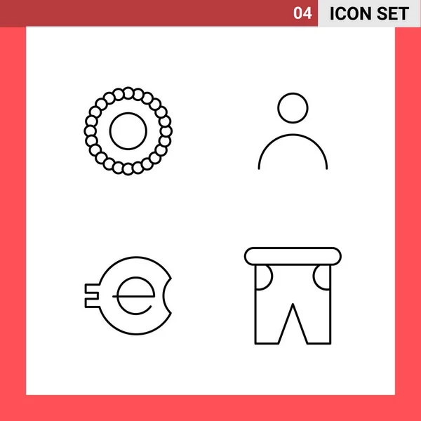 Conjunto Iconos Creativos Universales Simplemente Vector Ilustraciones Para Aplicaciones Web — Vector de stock